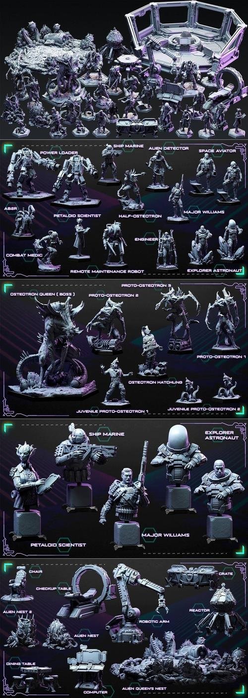 Loot Studios Sci-fi Miniatuers - Spacecraft Crasher February 2022 – 3D Print