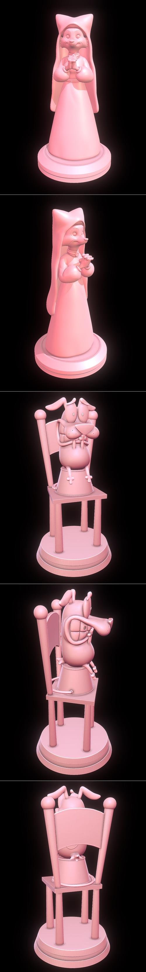 Courage the Cowardly Dog and Maid Marian - Robin Hood – 3D Print