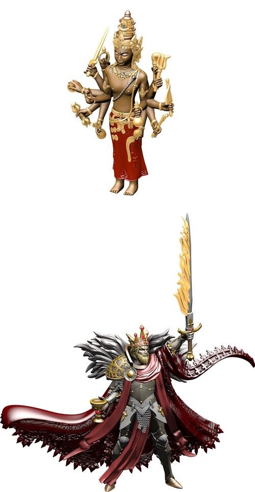 Veerabhadra and King Arthur – 3D Print