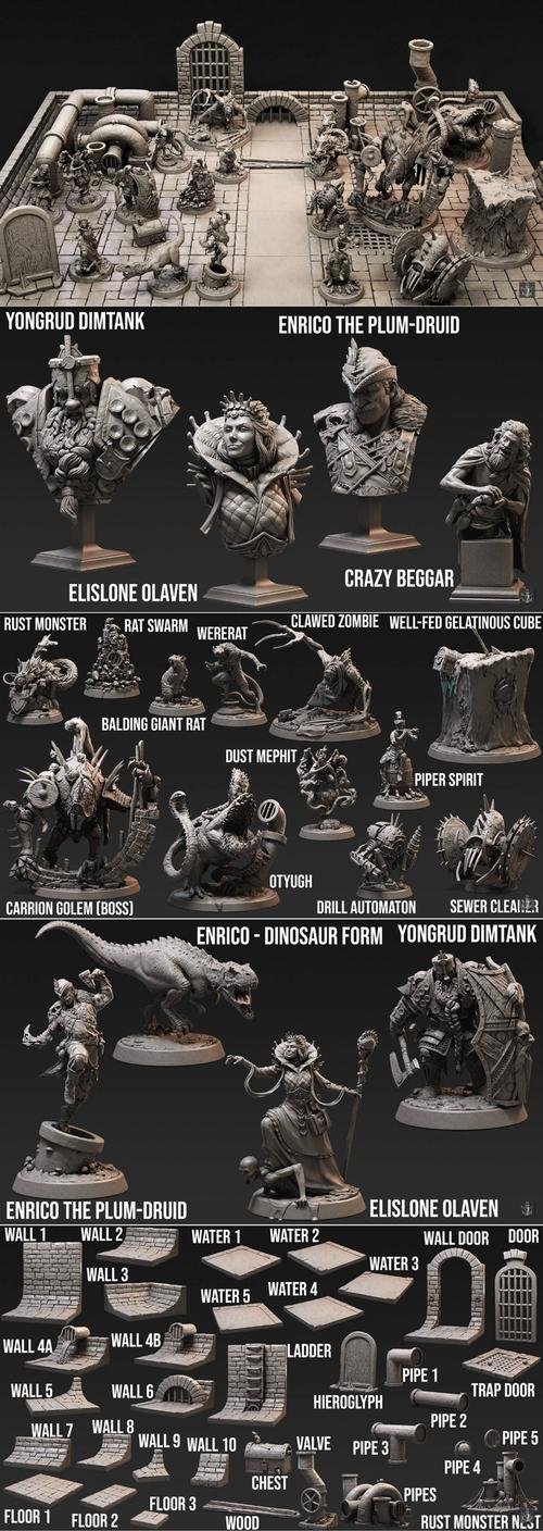 Loot Studios Miniatures - Stinky Ancient Ruins September 2021 – 3D Print