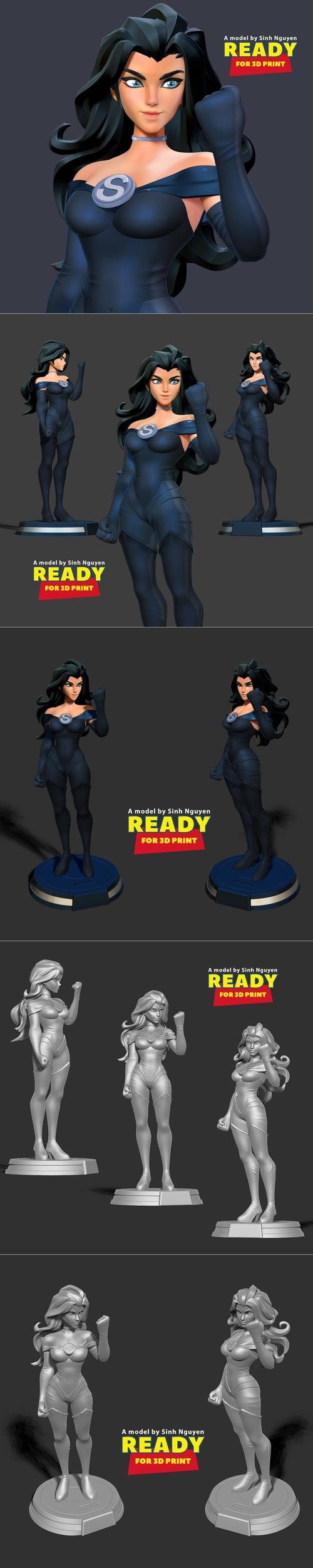 Superwoman Stylized – 3D Print