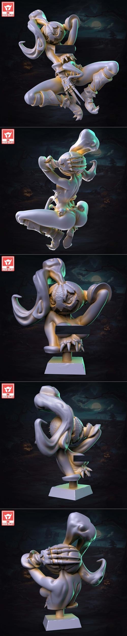 Pumpkill C and Pumpkill Bust B – 3D Print