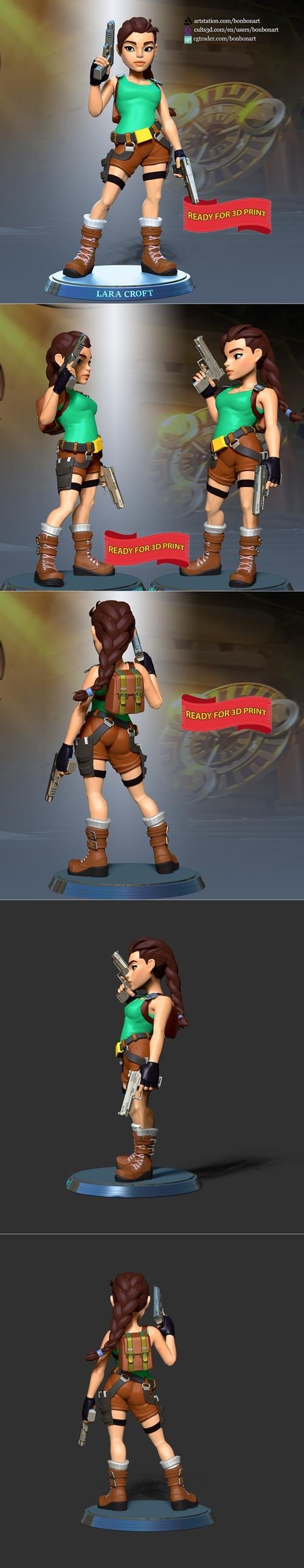 Lara Croft - Bon Bon Art – 3D Print