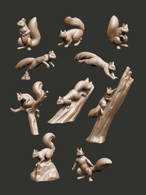 Critters - Squirrels – 3D Print