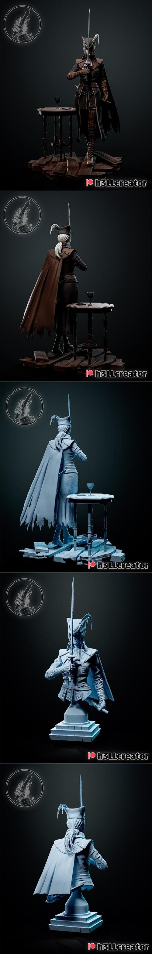 H3LL Creator - Lady Maria Sculpture and Bust – 3D Print