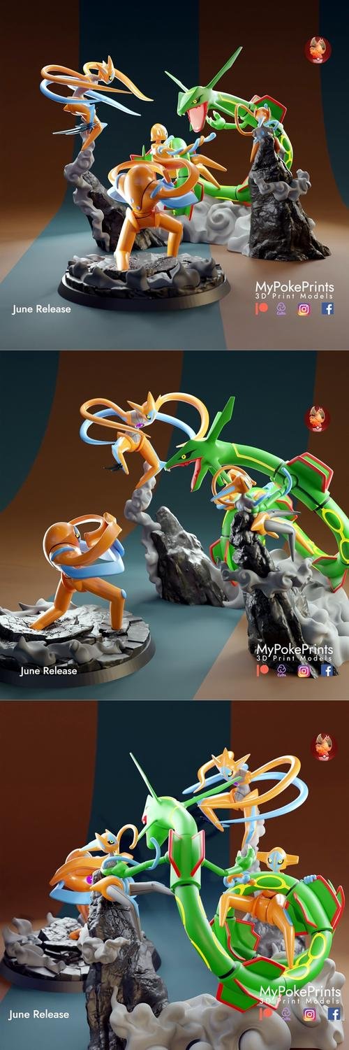 Deoxys Vs Rayquaza – 3D Print