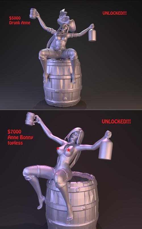 Anne Bonne Pin up 1 – 3D Print