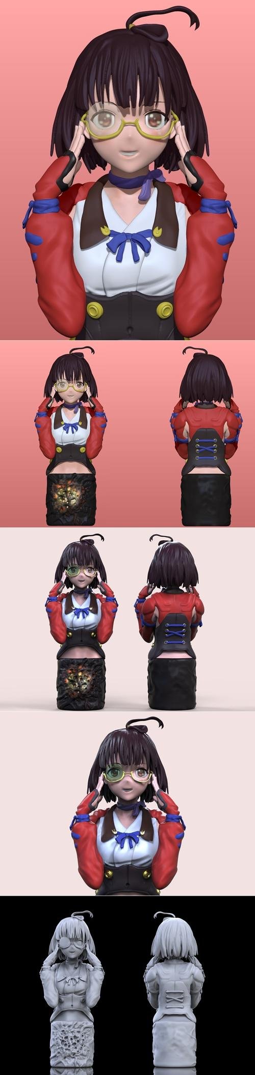 Mumei Bust – 3D Print