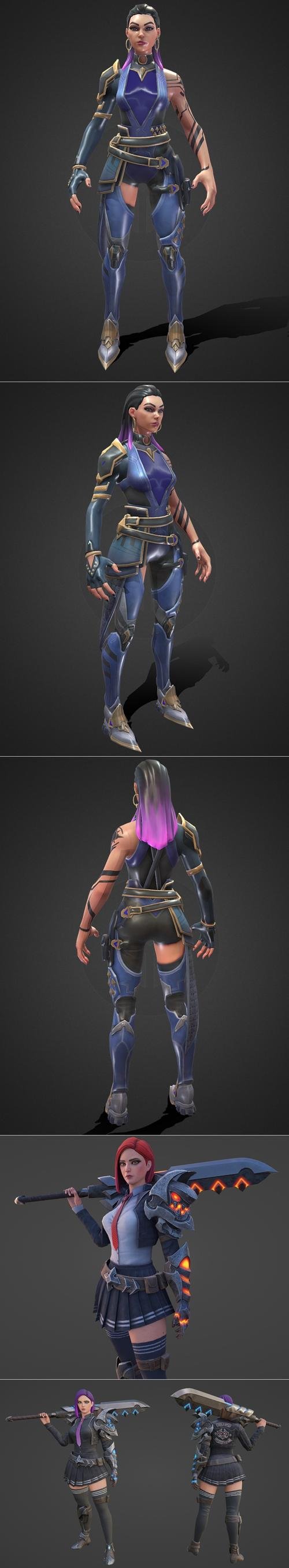 Reyna Valorant and Bellona The Demon Slayers Club – 3D Print