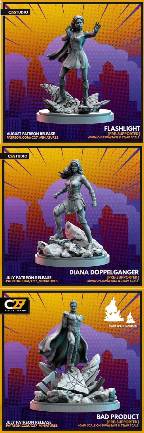 C27 Miniatures - Flashlight, Diana Doppelganger, Bad Product – 3D Print