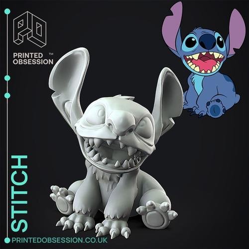 Stitch Smiling – 3D Print