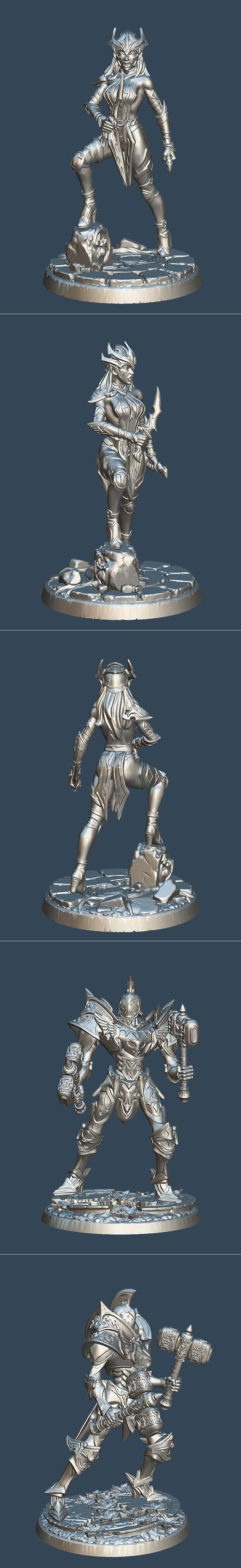Dark Elf Black Widow and Gladius Sentinel – 3D Print