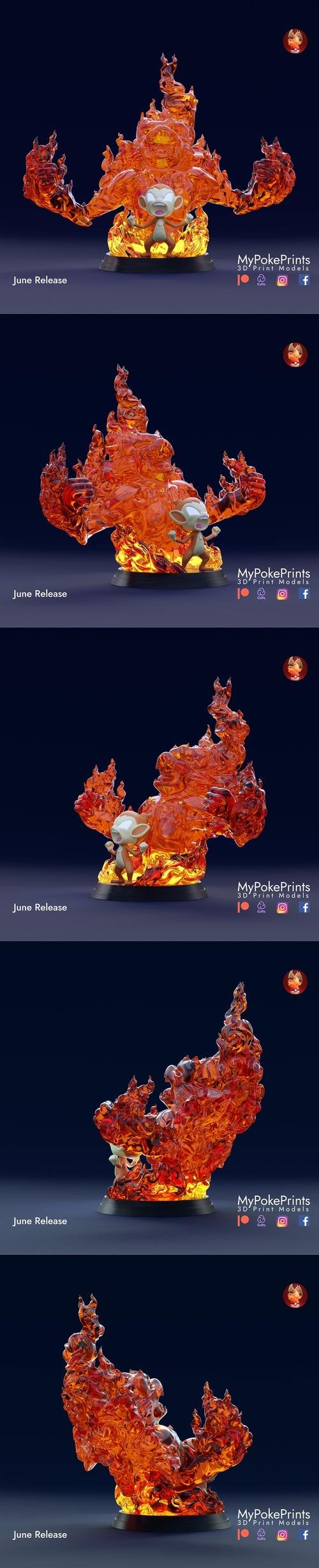 MyPokePrints - Chimchar Infernape – 3D Print