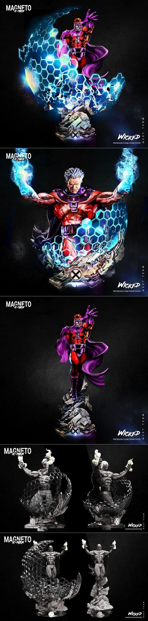 Wicked - Magneto - Statue and Bust – 3D Print