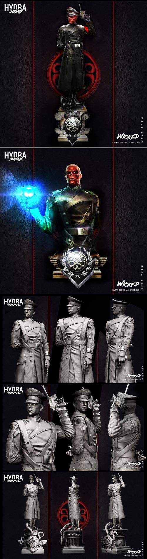 Wicked - Red Skull - Statue and Bust – 3D Print