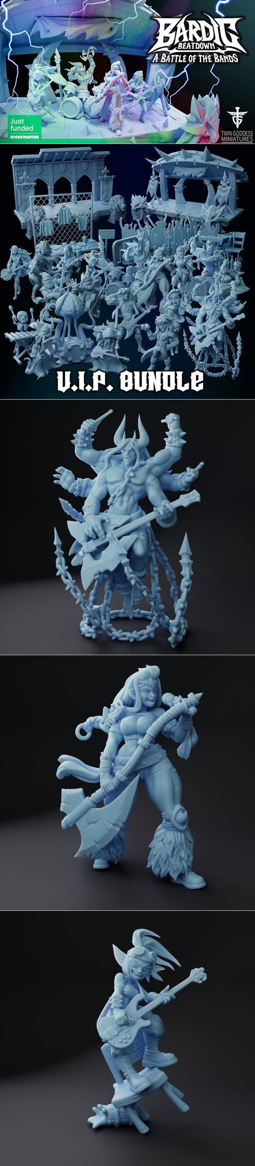 Twin Goddess Miniatures - Bardic Beatdown - A Battle of the Bands November 2022 – 3D Print