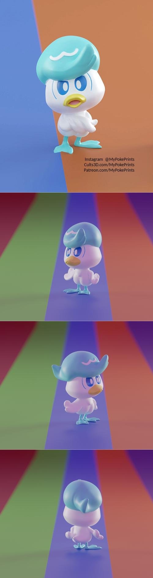 MyPokePrints - Quaxly 1-2 – 3D Print