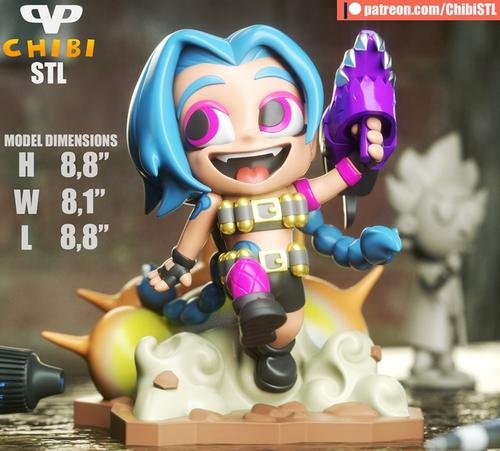 Jinx Chibi – 3D Print