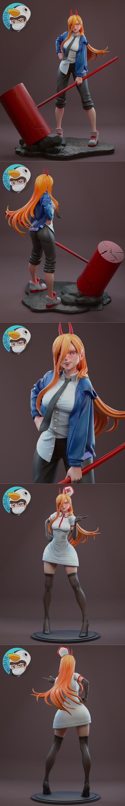 Chainsaw man Power whit Nurse version and Nsfw version – 3D Print