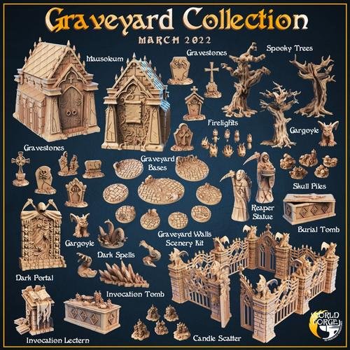 World Forge Miniatures - The Shadowdale Graveyard Collection – 3D Print