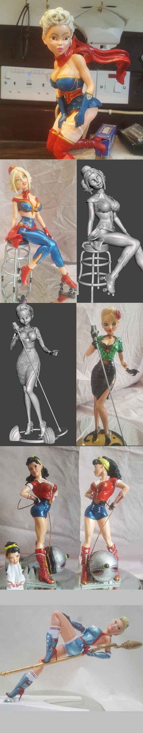 Bombshell Pinups 01-05 – 3D Print