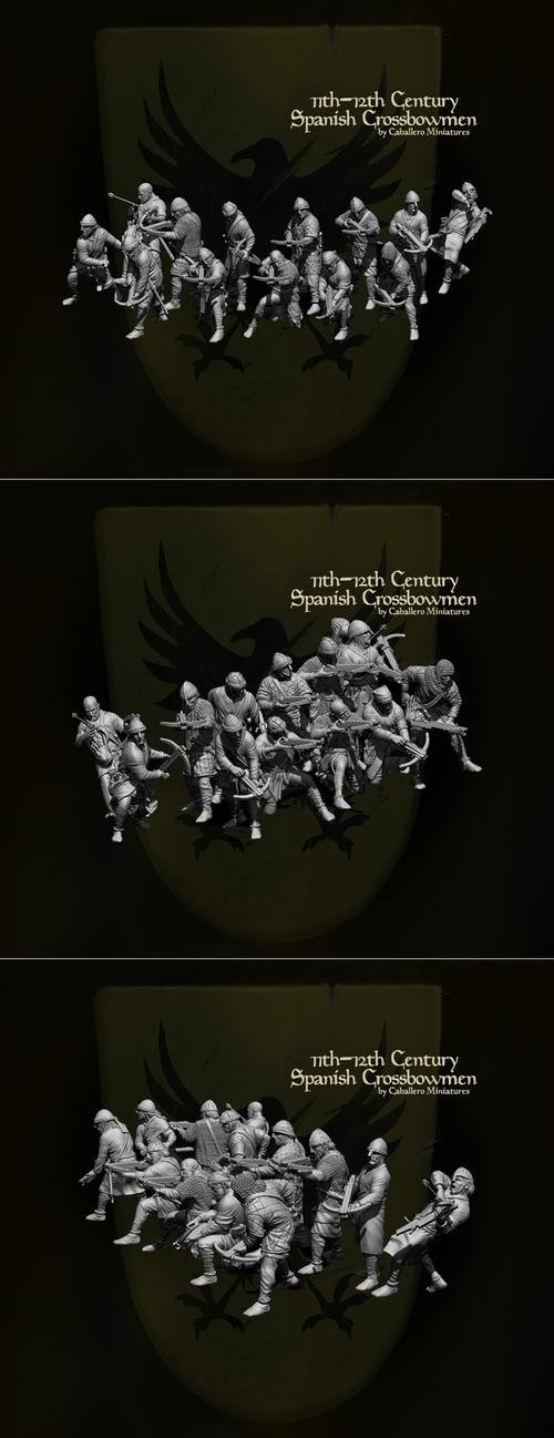 Caballero Miniatures (Reconquer) - 11th Century Spanish Crossbowmen – 3D Print