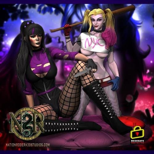 Harley Quinn and Punchline – 3D Print