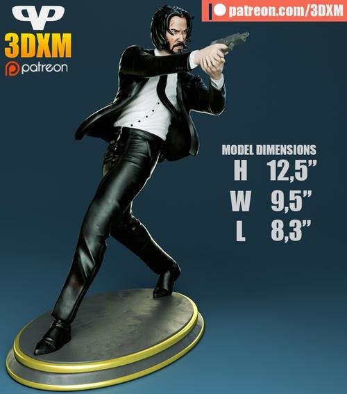 3DXM - John Wick – 3D Print
