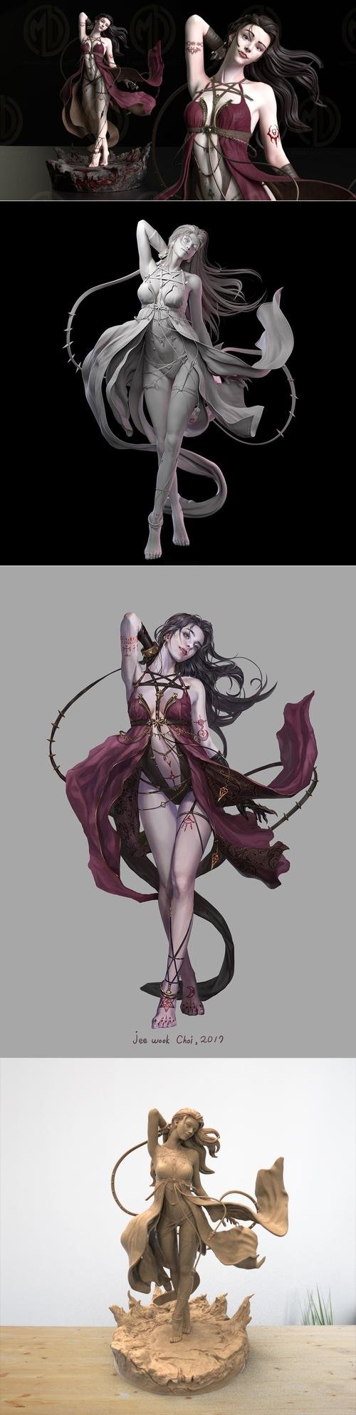Jeewook Choi - Fantasy Vampire Girl – 3D Print