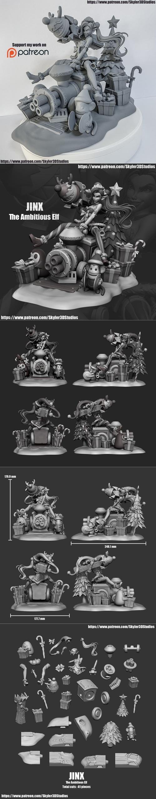 League of Legends Jinx The Ambitious Elf Skin – 3D Print