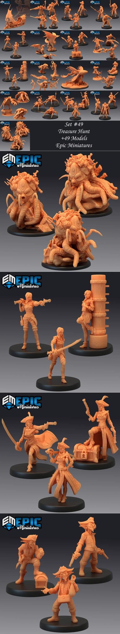 Epic Miniatures - Treasure Hunt – 3D Print