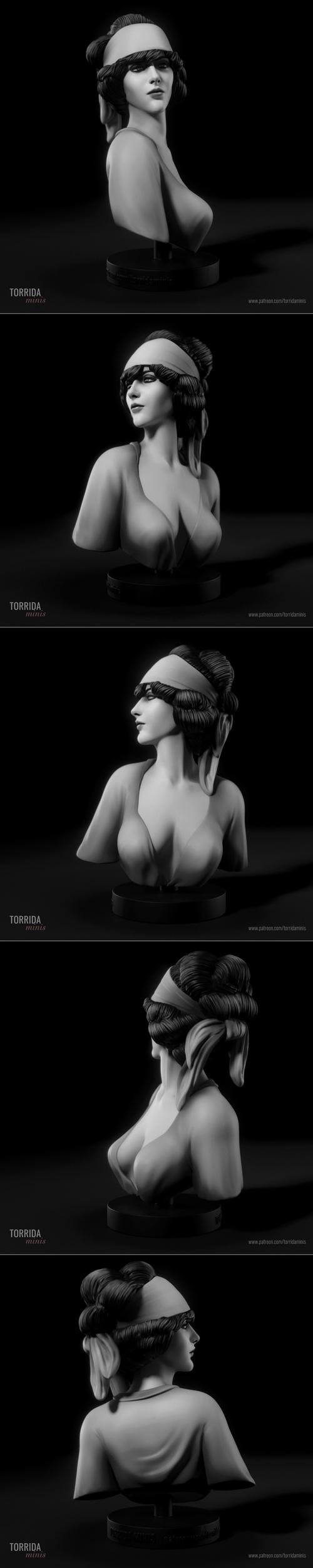 Practice Bust 5 - Torrida Minis – 3D Print