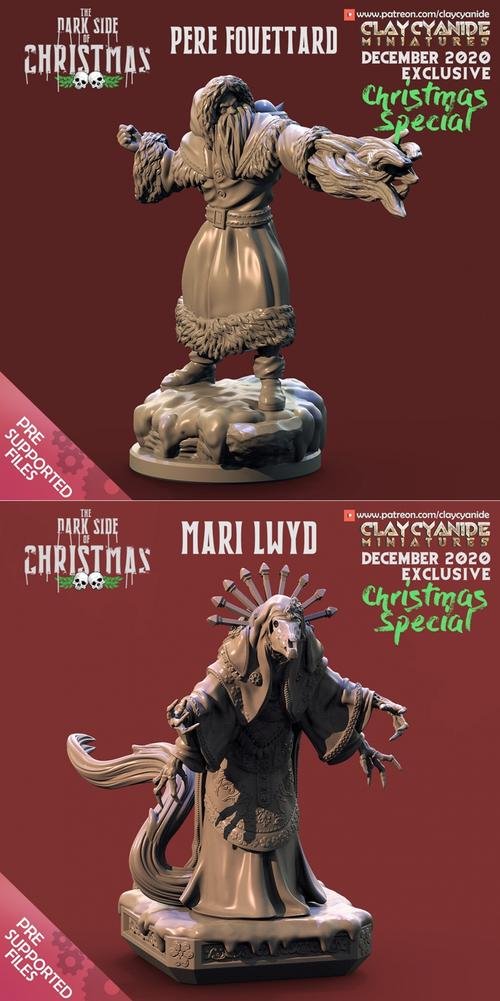 Dark side of Christmas - Père Fouettard and Mari Lwyd – 3D Print