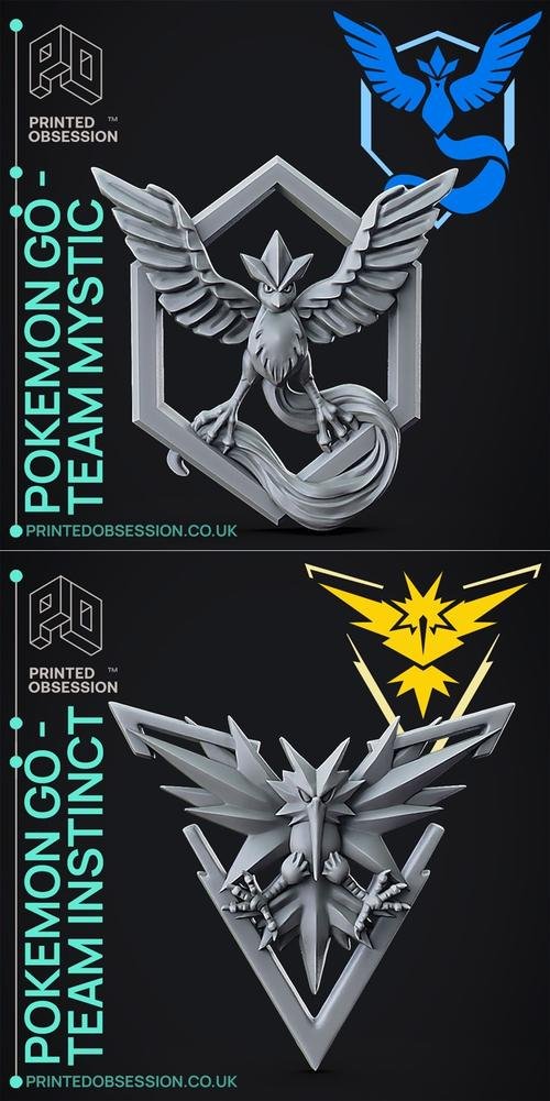 Printed Obsession - Team Mystic and Team Instinct – 3D Print