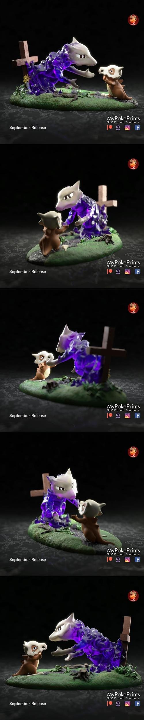 MyPokePrints - Cubone Diorama – 3D Print
