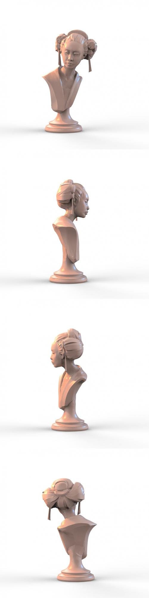 Alexei Konev - Geisha Bust – 3D Print